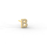 Pave Initial Earring