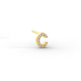 Pave Initial Earring