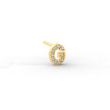 Pave Initial Earring