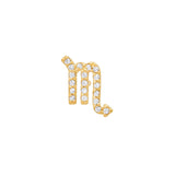 Mini Pave Zodiac Earring
