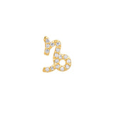 Mini Pave Zodiac Earring