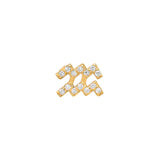 Mini Pave Zodiac Earring