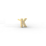 Pave Initial Earring