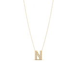 Pave Initial Necklace