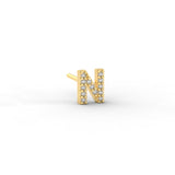 Pave Initial Earring