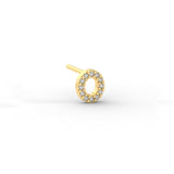 Pave Initial Earring