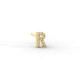 Pave Initial Earring