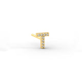 Pave Initial Earring