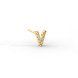 Pave Initial Earring