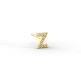 Pave Initial Earring