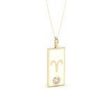 White Enamel Zodiac Necklace