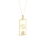 White Enamel Zodiac Necklace
