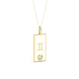 White Enamel Zodiac Necklace