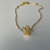 Kaia Paperclip Chain Lock Necklace
