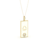 White Enamel Zodiac Necklace