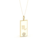 White Enamel Zodiac Necklace