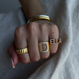 Bold Letter Ring