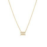 Mini Pave Zodiac Necklace