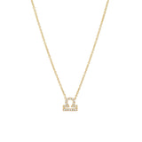 Mini Pave Zodiac Necklace