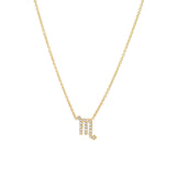 Mini Pave Zodiac Necklace