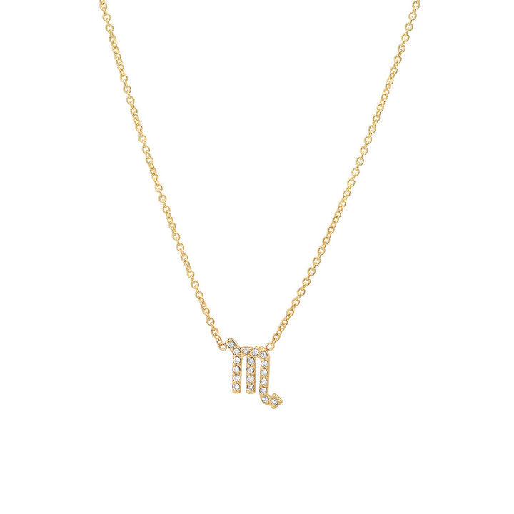 Mini Pave Zodiac Necklace