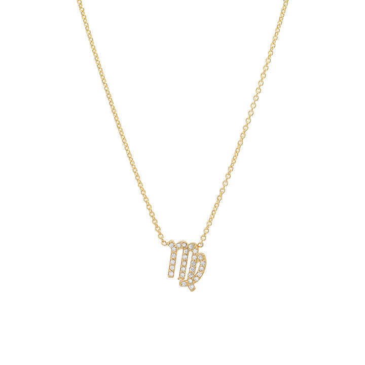 Mini Pave Zodiac Necklace